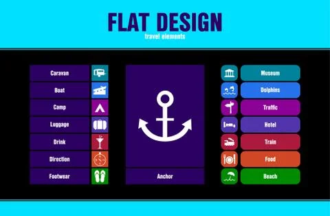 Special flat ui icons for web and mobile applications Stock Illustration