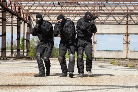 Special forces in action Stock Photos