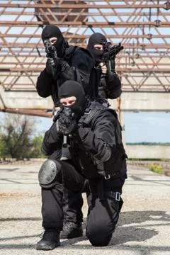 Special forces in action Stock Photos