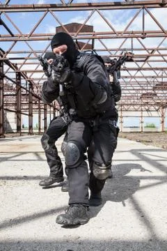 Special forces in action Stock Photos