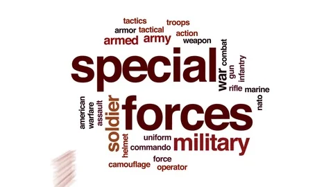 Special forces animated word cloud, text... | Stock Video | Pond5