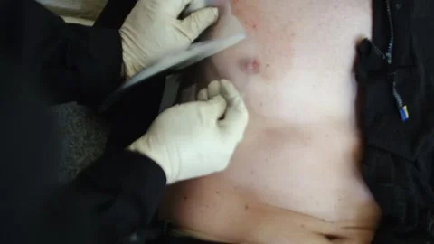 Special Forces Apply Life-Saving Patch in Hands-On Combat Realistic Simulation Stock Footage 309597083