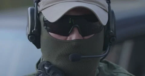 Special forces armed soldier in full combat uniform Stock Footage 89454468