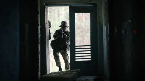 Special forces attack terrorist 2 Stock Footage 76755618