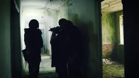 Special forces attack terrorist 5 Stock Footage 76755512