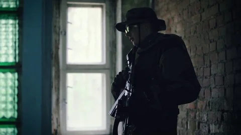 Special forces attack terrorist 6 Stock Footage 76755506