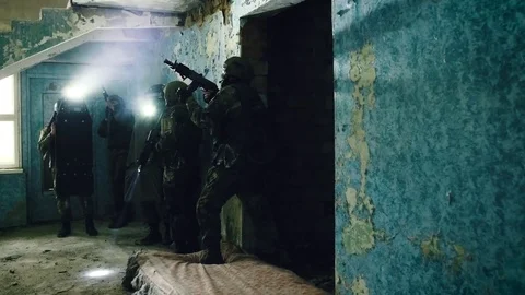 Special forces attack terrorist 8 Stock Footage 76755443