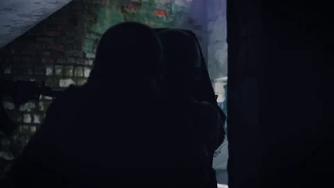 Special forces attack terrorist 8 Stock Footage 76755484