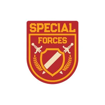 Special forces division chevron of elite squadron Ilustración de archivo