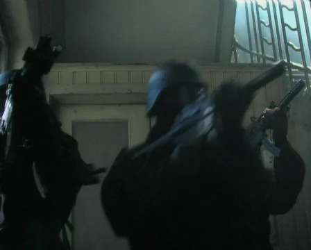 Special Forces entering building Stock Footage 341763