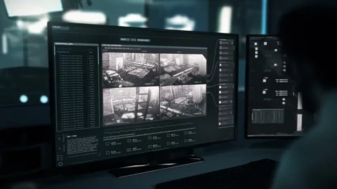 Special forces giving commands to army soldiers using high tech program Stock Footage 282778642