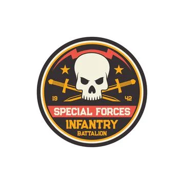 Special forces infantry battalion troops squid Stock Illustration