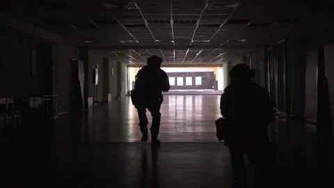 Special Forces in training.  Shoot the target. Special Unit. Counter-terrorists. Stock Footage 239358953