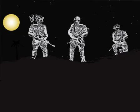 Special Forces Unit Illustrazione stock