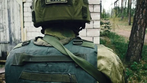 Special forces waiting start attack Stock Footage 76755689