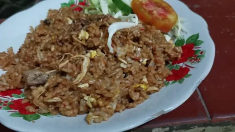 Special Fried Rice for dinner Stockbeeldmateriaal 241679886
