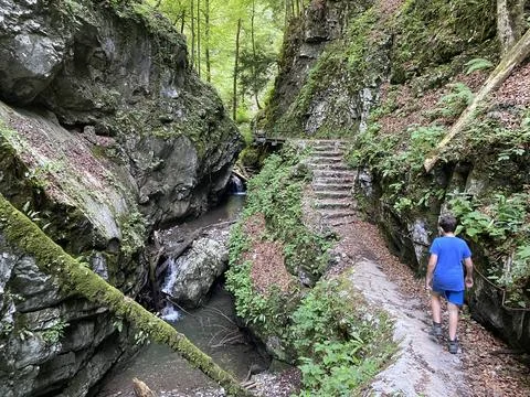 Special geomorphological reserve Devil's Pass canyon or Devil's Passage Stock Photos