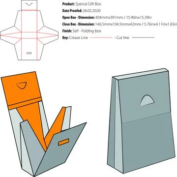 Special gift box packaging structural design die cut vector-eps Stock-Illustration
