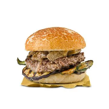 Special Hamburger isolated Foto stock