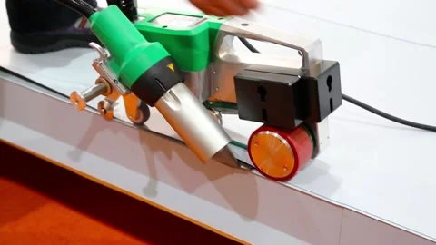 Special hand tools for pasting bitumen roofing Stock Footage 115713122