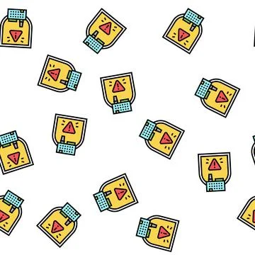 Special hazardous environments vector seamless pattern 스톡 일러스트