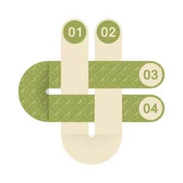 Special hipster ribbons for your website Stock Illustration