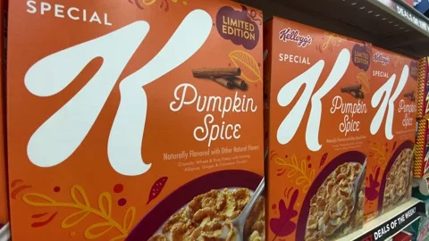 Special K - Pumpkin Spice flavored Stock Footage 214515848