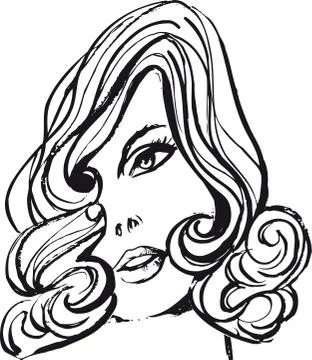 Special lady, Retro Vector Illustration Stock Illustration