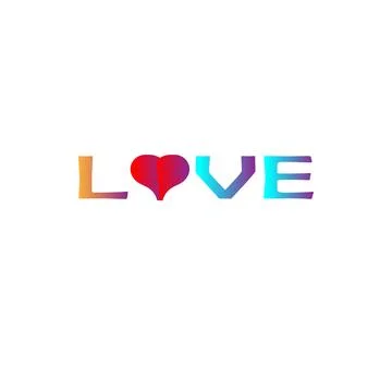 Special Love design logo Illustrazione stock