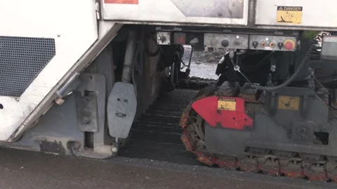 A special machine for cutting old asphalt Stock-Footage 168507070