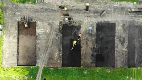 Special machinery digs a pit. Work machinery. Machines digging pit. Stock Footage 111530073