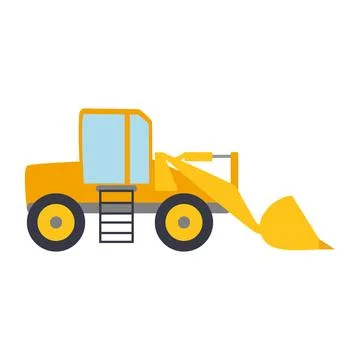 Special machines for construction work. Forklifts, concrete mixer, cranes, ex 스톡 일러스트