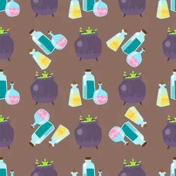 Special magic seamless pattern magician fantasy carnival mystery decoration Stock Illustration