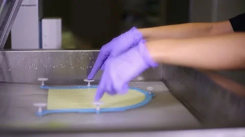 Special mask for fixing the head during radiation therapy of the brain. Видео 236414640