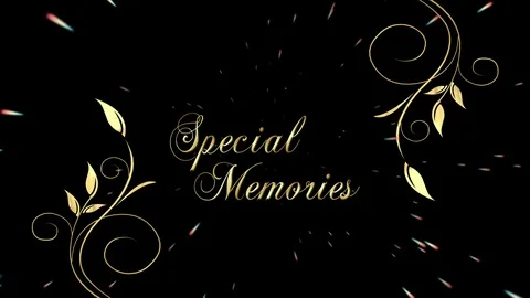 Special Memories text rays spiral graphics Stock Footage 103874823