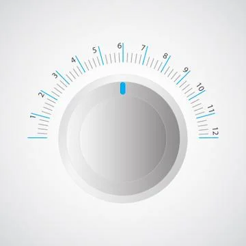 Special metallic volume button with chrome texture, vector design, eps10 Stock Illustration