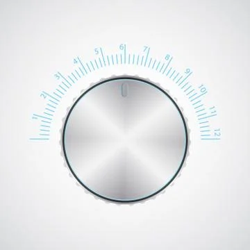 Special metallic volume button with chrome texture, vector design, eps10 Stock Illustration