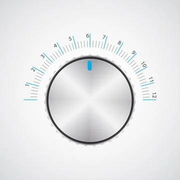 Special metallic volume button with chrome texture, vector design, eps10 Stock Illustration