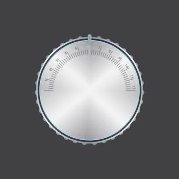 Special metallic volume button with chrome texture, vector design, eps10 Stock Illustration