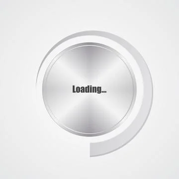 Special metallic volume button with chrome texture, vector design, eps10 Stock Illustration