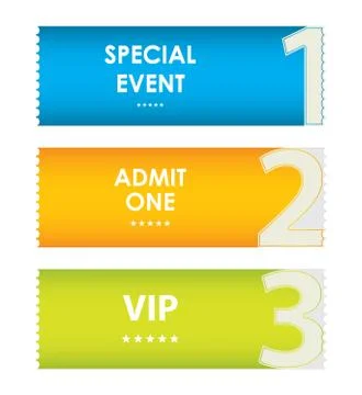 Special modern ticket template, event ticket, admit one Stock Illustration