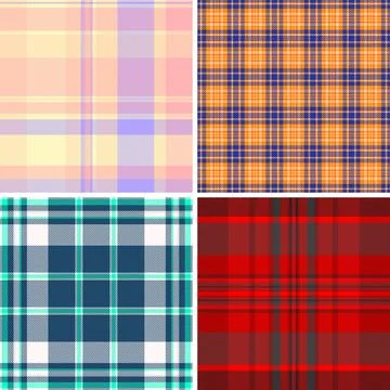 Special occasion plaid bundle for digital and print graphics. The pack suppor Illustrazione stock