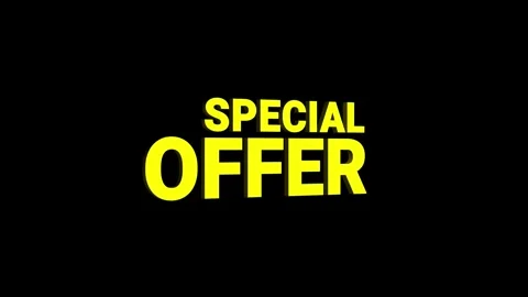 Special offer 3D text looped animation word on super discount offer Video stock 313665196