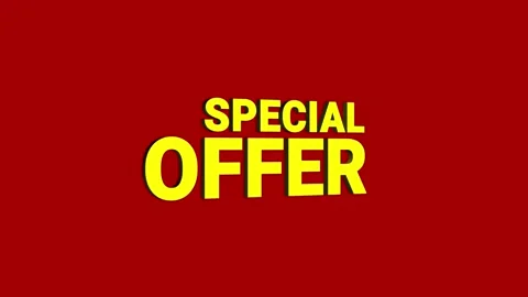 Special offer 3D text looped animation word on super discount offer Stock Footage 313665197