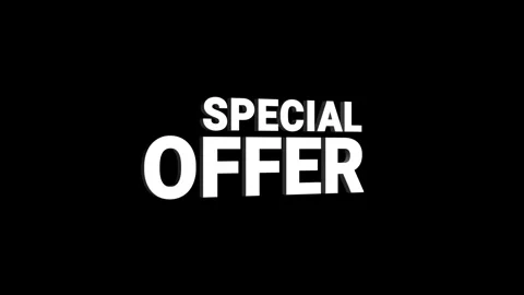 Special offer 3D text looped animation word on super discount offer Stock Footage 313665207