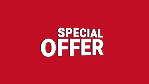 Special offer 3D text looped animation word on super discount offer Stock Footage 313665208