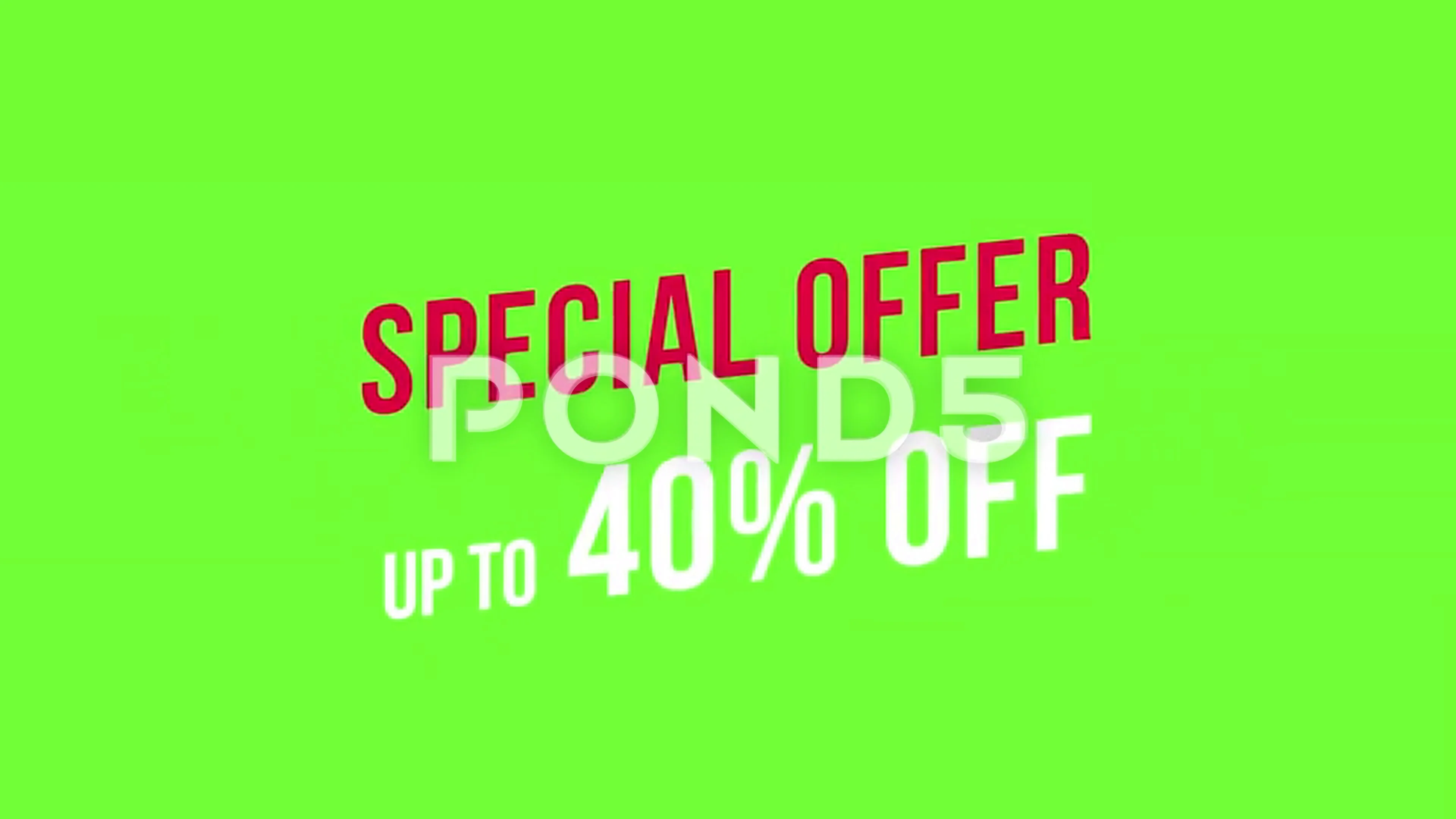 Special Offer up to 40% off Text Animati... | Stock Video | Pond5