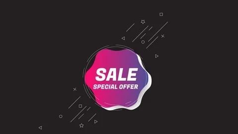 Special offer banner on abstract background. Loop animation Stock Footage 105671115