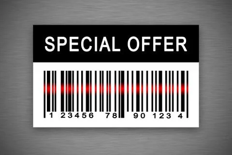 Special offer barcode label Stock Photos
