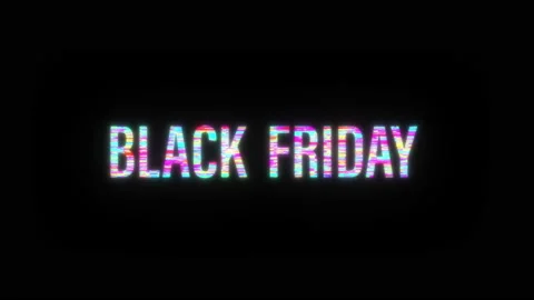 SPECIAL OFFER BLACK FRIDAY SUPER SALE colorful text word flicker light animation Stock Footage 160200974
